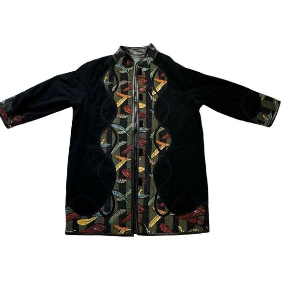 Vintage Jackets & Blazers - Vintage KOOS Of Course Vinyl Quilted Reversible Jacket Sz 1X